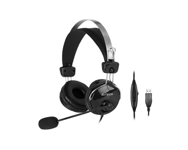 ყურსასმენი: A4Tech HU-7P ComfortFit Stereo USB Headset Black