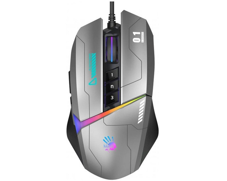 მაუსი: A4tech Bloody W60 Max RGB Gaming Mouse Gun Grey