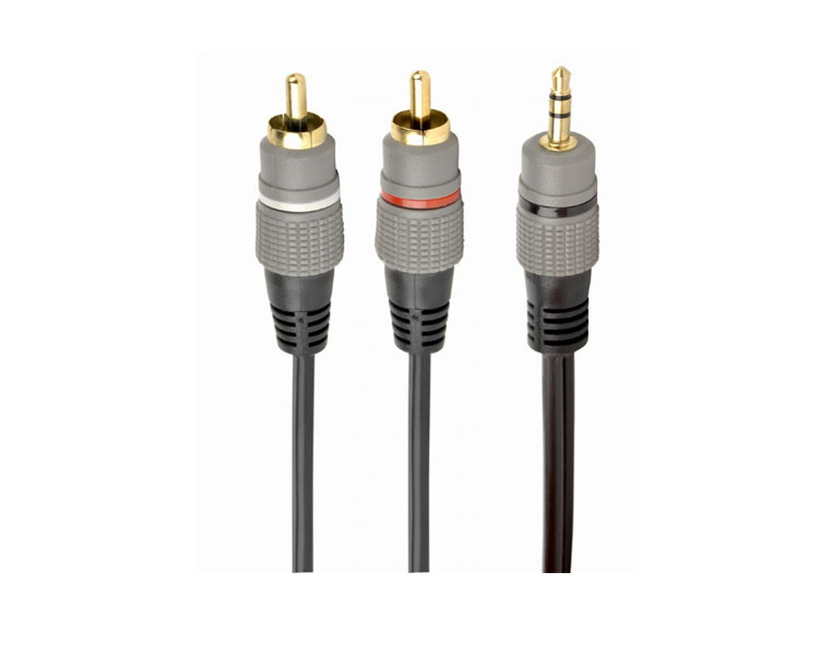 კაბელი: Gembird CCA-352-2.5M 3.5 mm stereo plug to 2*RCA plugs 2.5m