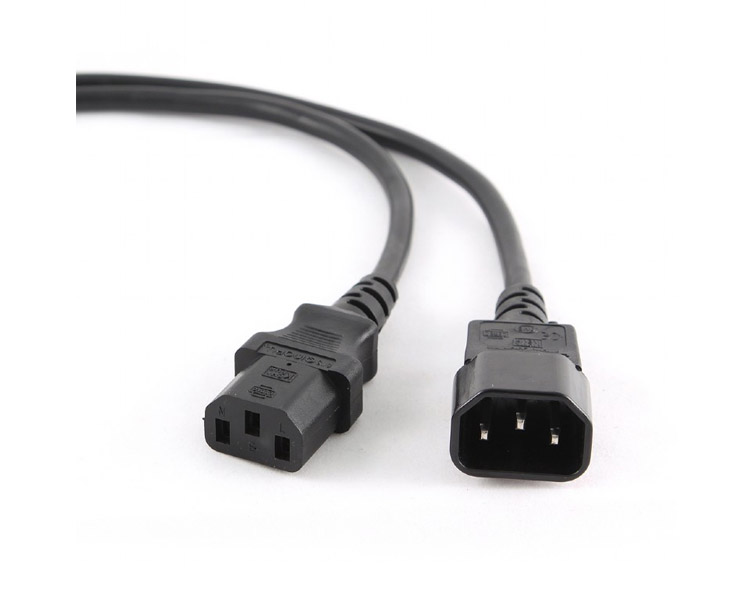 დენის კაბელი UPS: Gembird PC-189-VDE-3M Power cord (C13 to C14) VDE approved 3m