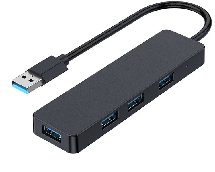 USB ჰაბი: Gembird UHB-U3P4-04 4-port USB 3.1 (Gen 1) Hub Black