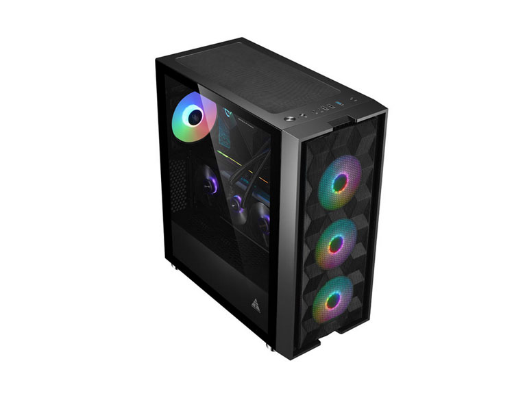 ქეისი: Golden Field 8706B ATX Case 4x120mm Fixed Color Fan USB 3.0