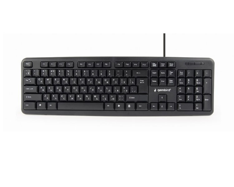 კლავიატურა: Gembird KB-U-103-RU Standard keyboard USB RU layout black
