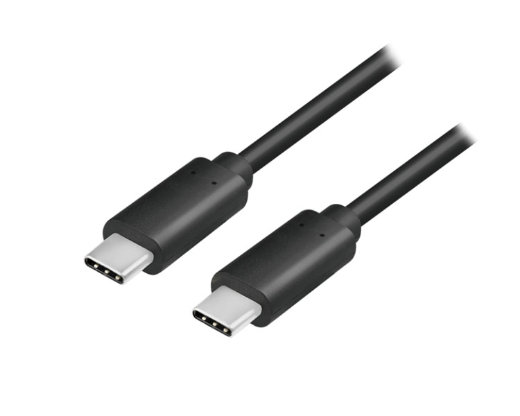 კაბელი: Logilink CU0129 USB Type-C 4K/60Hz Black 1m 100W Up to 10 Gbps