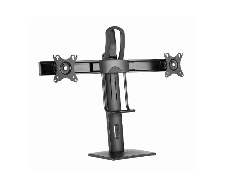 მონიტორის სადგამი: Gembird MS-D2-01 Double monitor desk stand height adjustable 17"-27"