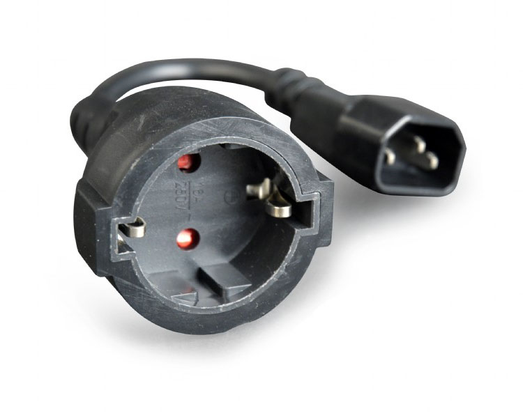 დენის კაბელი: Gembird PC-SFC14M-01 Power adapter cord (C14 male to Schuko female)