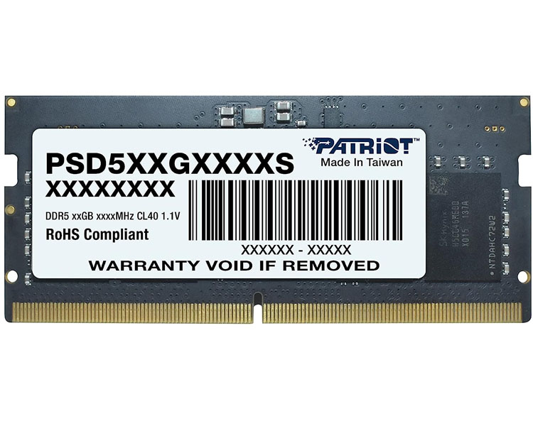 ოპერატიული მეხსიერება: Patriot Signature DDR5 16GB 5600MHz SODIMM - PSD516G560081S