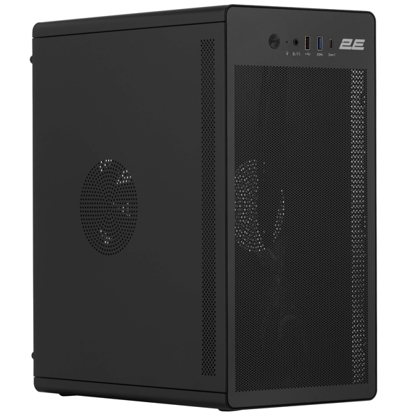 ქეისი 2E 2E-V285B Credo, Computer Case, MiniT, Mini-ITX, Micro ATX, USB3.0, USB 2.0, USB Type-C, Black