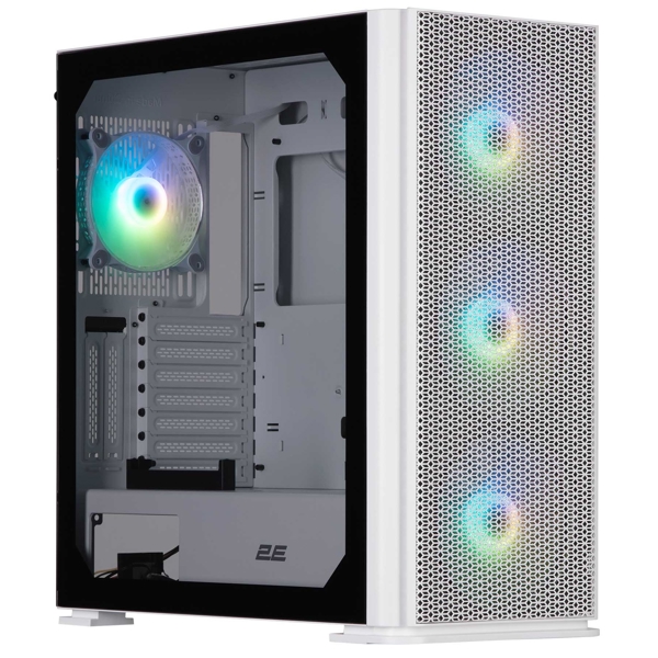 ქეისი 2E 2E-GI01W Vertex, Computer Case, Large MidT, ATX, E-ATX, micro-ATX, mini-ITX, USB 3.0, USB Type-C, 2xUSB 2.0, White