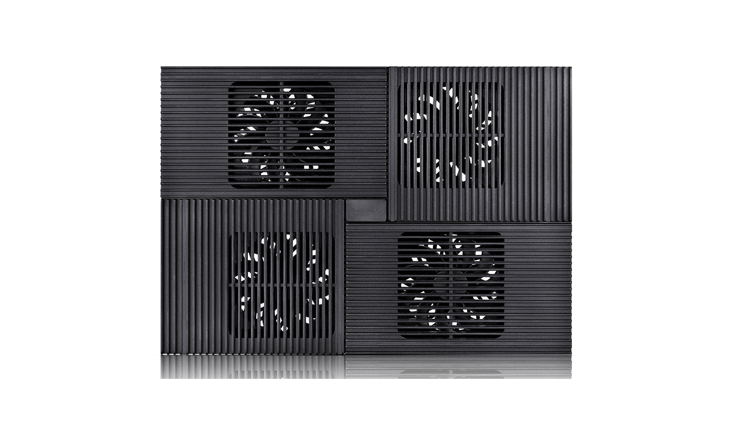 Deepcool MULTI CORE X8, Notebook cooler Up to 17 Pure Aluminum Panel,4*10cm Fans,2 Viewing Angles381X268X29mm