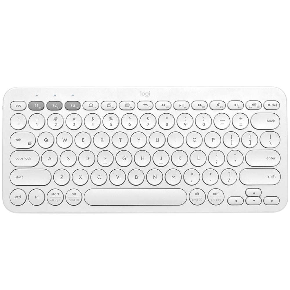 LOGITECH K380, White Multi-Device Bluetooth Keyboard - BT,  L920-009589