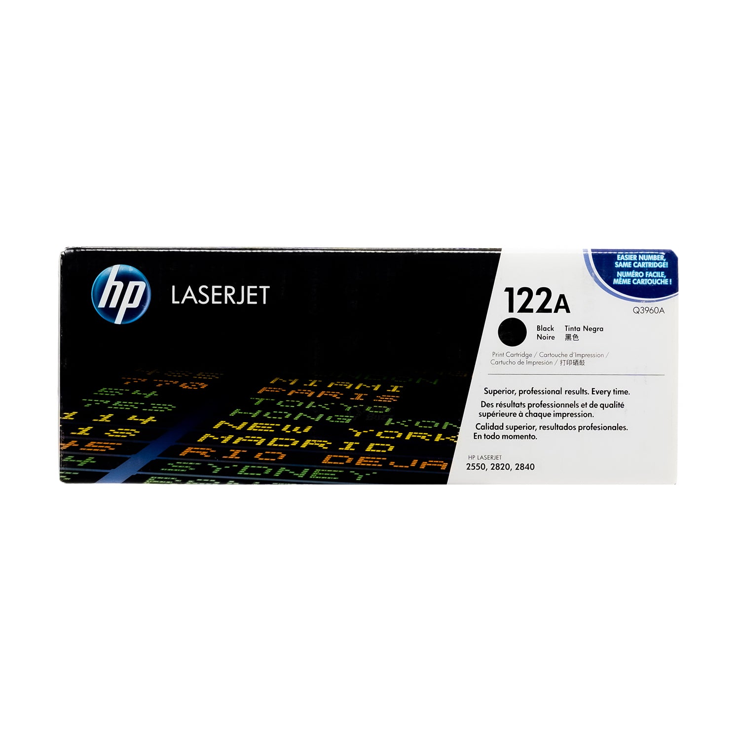 HP 122A, Black LaserJet Toner Cartridge, Q3960A