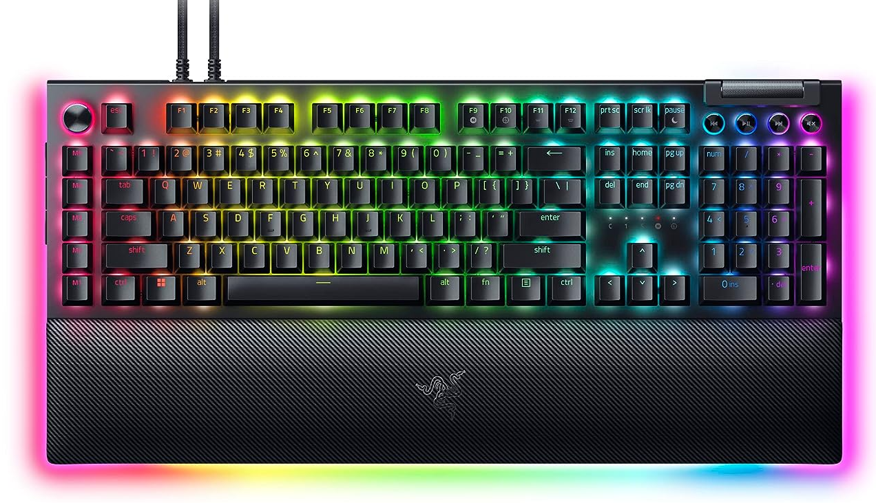 Razer Keyboard BlackWidow V4 Pro RGB 104key Green Switch USB EN, black, RZ03-04680100-R3M1