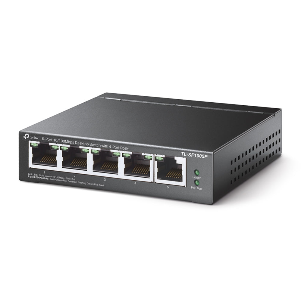 TP-Link TL-SF1005P , 5-Port 10/100Mbps Desktop Switch with 4-Port PoE