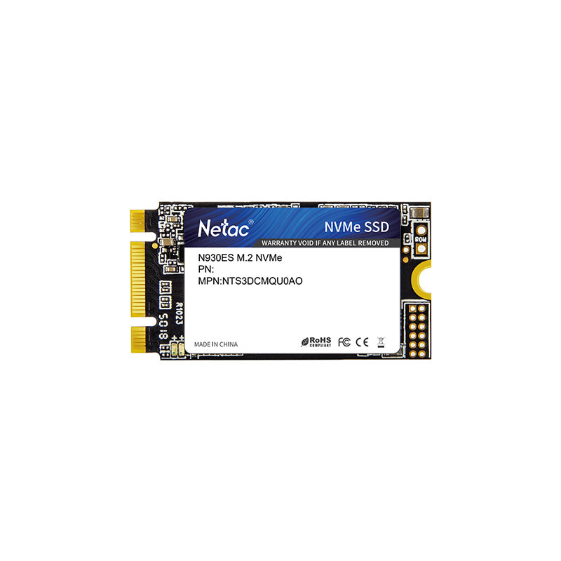 NETAC N930ES 256GB PCIe Gen 3 *2 , M.2 2242 NVMe 1.3 SSD , NT01N930ES-256G-E2X, 3D NAND  R/W up to 1650/1260MB/s