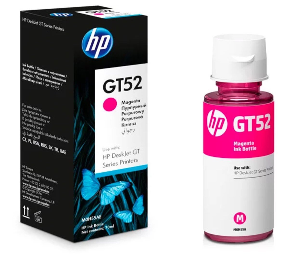HP GT52 Magenta Original Ink Bottle