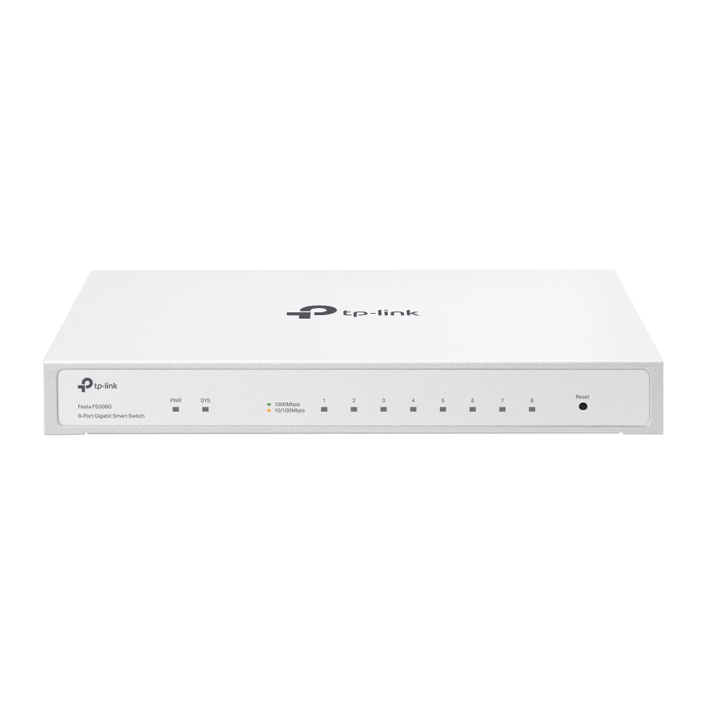 TP-Link Festa FS308G, 8-Port 10/100/1000Mbps Smart Switch, Supports PoE input