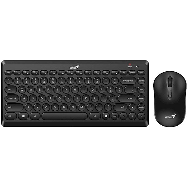 Genius LuxeMate Q8000 Black Wireless Slim Keyboard + Mouse. USB