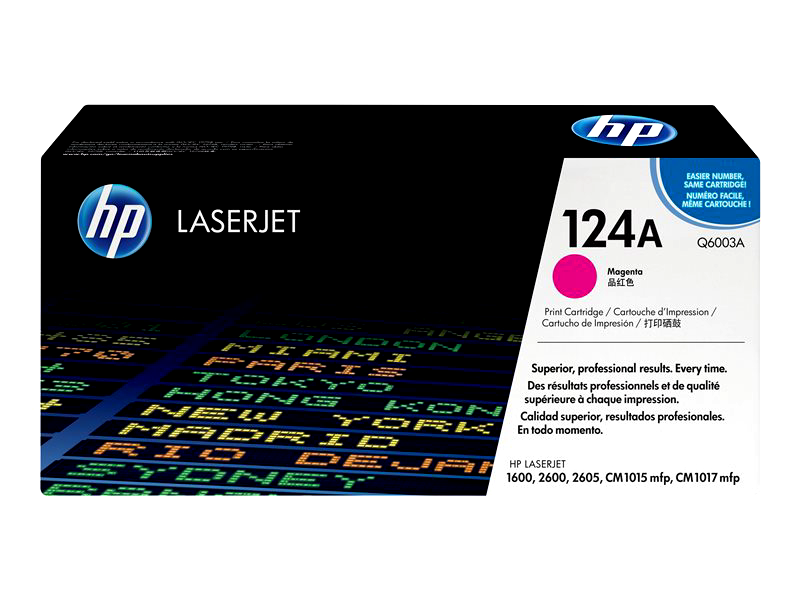 HP 124A, Magenta Laserjet Toner Cartridge Q6003A