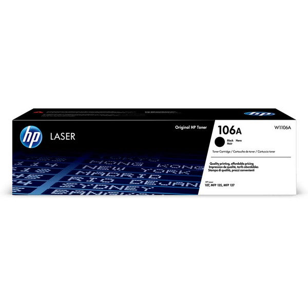 HP 106A Black Original Laser Toner Cartridge W1106A