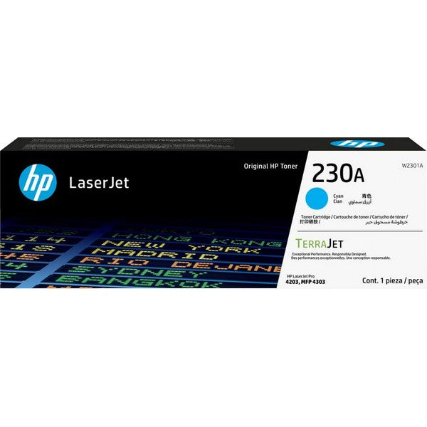 HP 230A Cyan Original LaserJet Toner Cartridge W2301A
