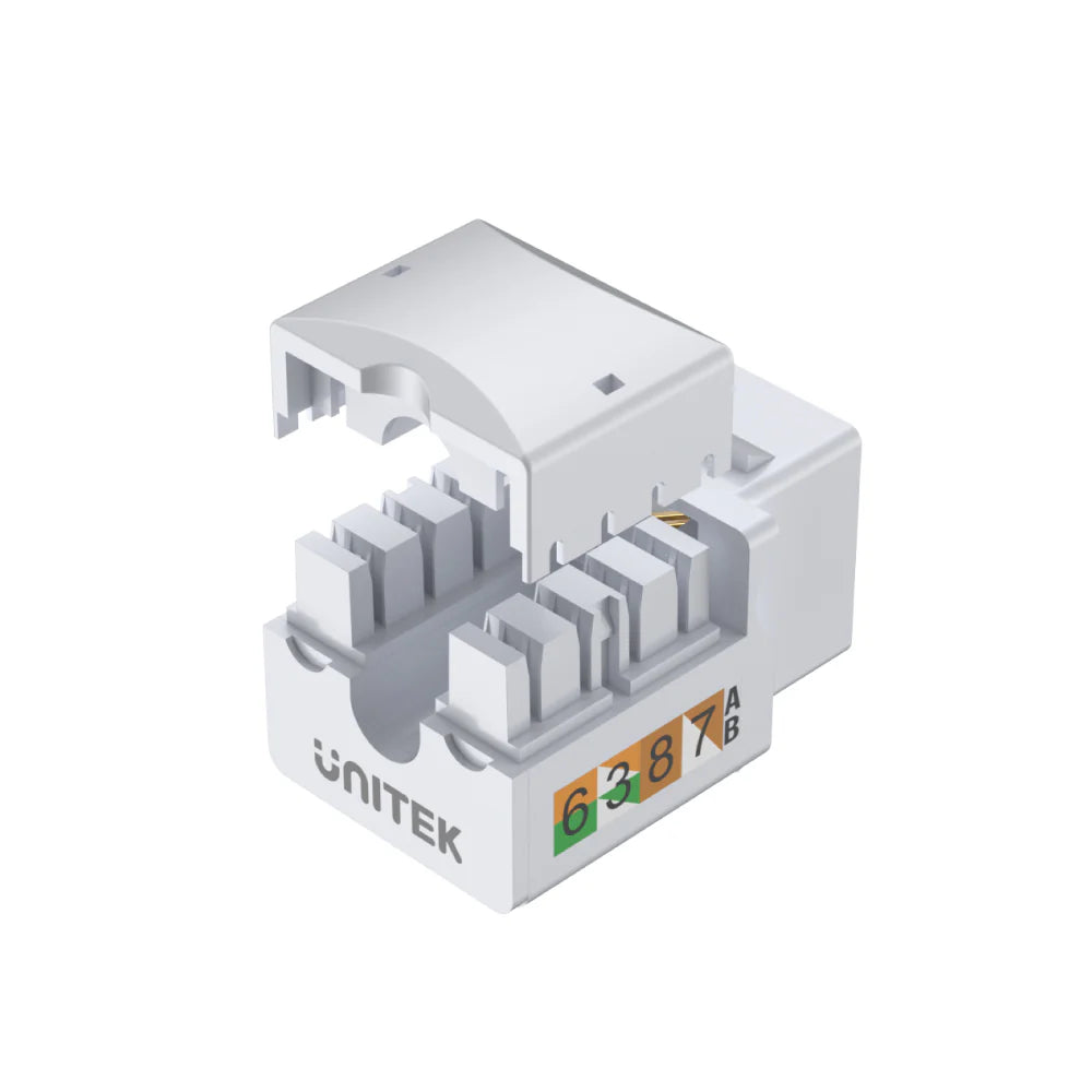UNITEK T012A, CAT6  Modular Keystone Jack (UTP), 90 degree, compatible with T568A/T568B