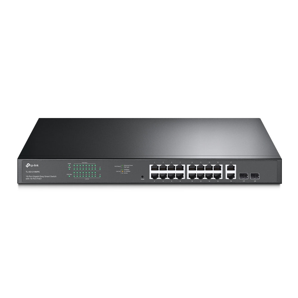 TL-SG1218MPE, TPLINK, 18-Port Gigabit Easy Smart Switch with 16-Port PoE+