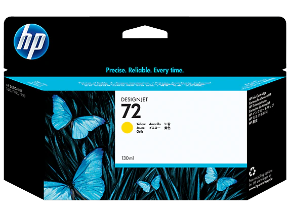 C9373A, HP 72, Yellow DesignJet Ink Cartridge