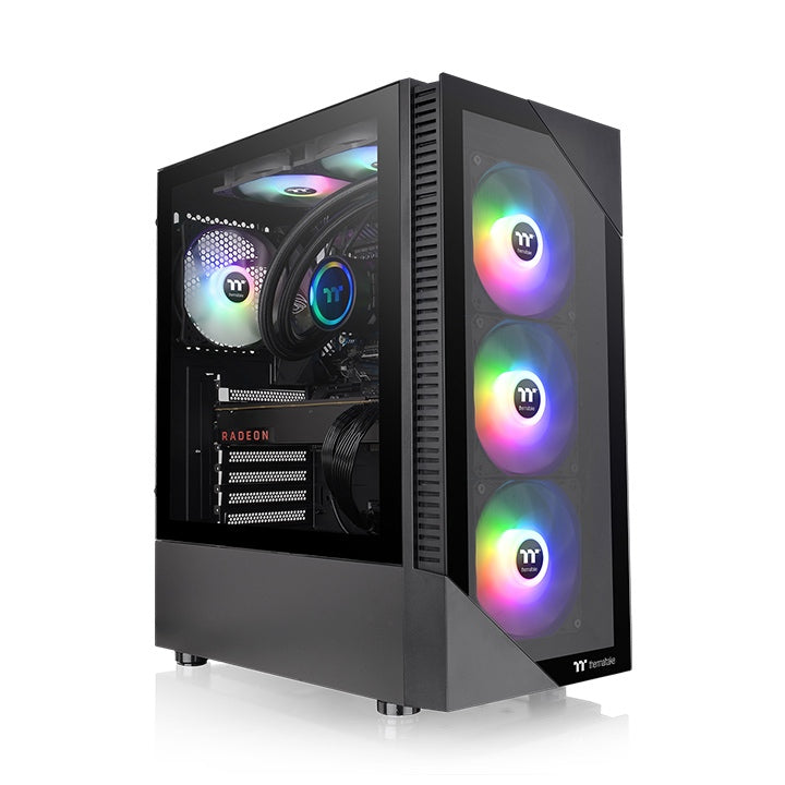 ThermalTake View 200 TG ARGB, Black, Tempered Glass, 120mm ARGB Lite Fan*3, CA-1X3-00M1WN-00