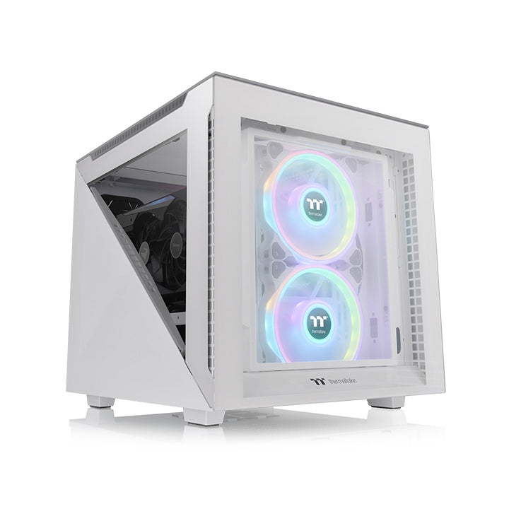 ThermalTake Divider 200 TG,  Snow White, Tempered Glass*3/200mm St. Fan*1/120mm St. Fan*1, CA-1V1-00S6WN-00