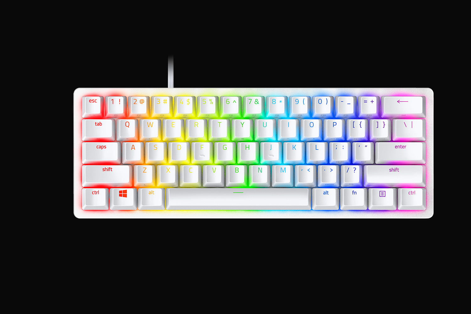 Razer Huntsman Mini, Mercury White (Linear Optical Switch - Red)