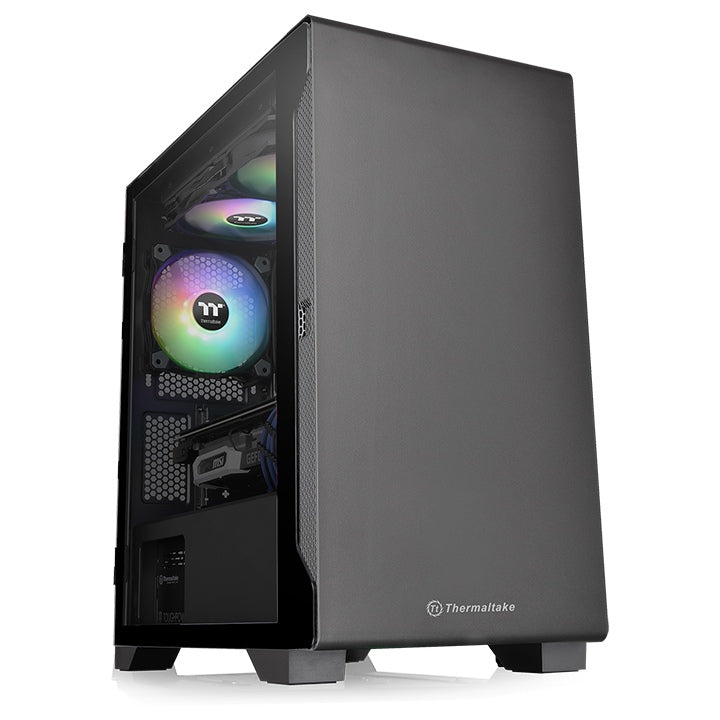 ThermalTake S100 TG, Black, Tempered Glass*1, 120mm Standard Fan*1, CA-1Q9-00S1WN-00